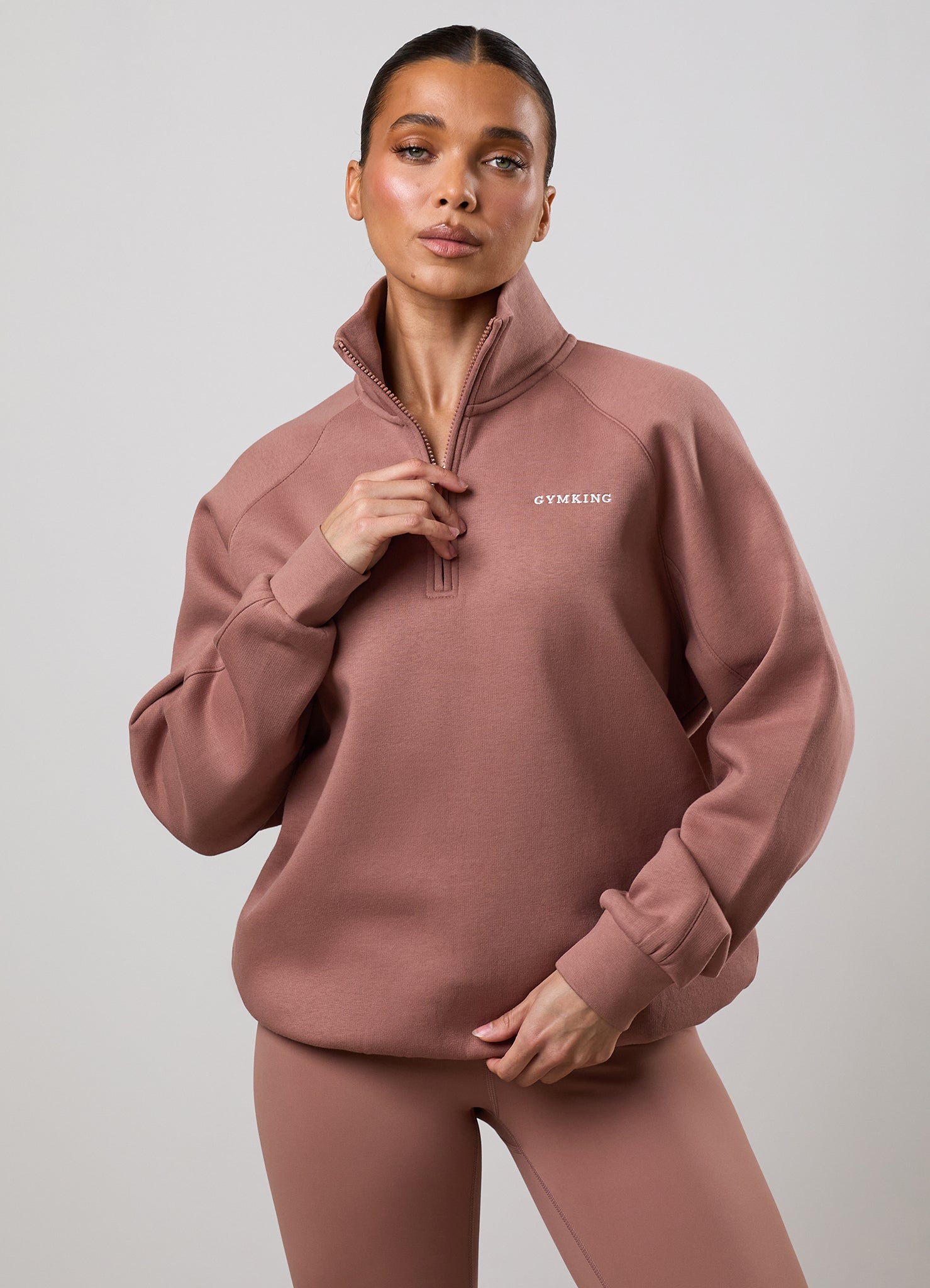Gym King 365 Raglan Sleeve Funnel - Pale Chestnut