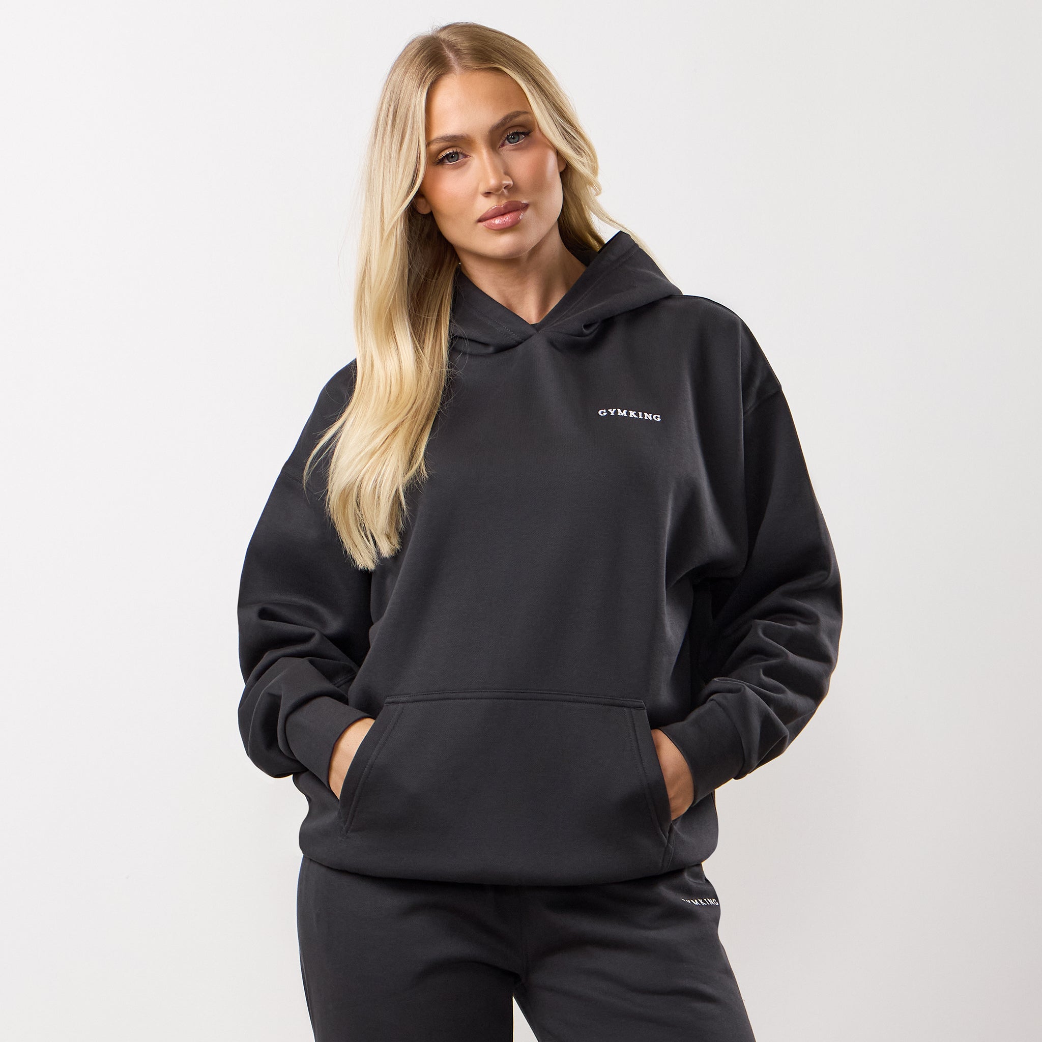 Gym King 365 Relaxed Fit Hoodie - Dark Pewter