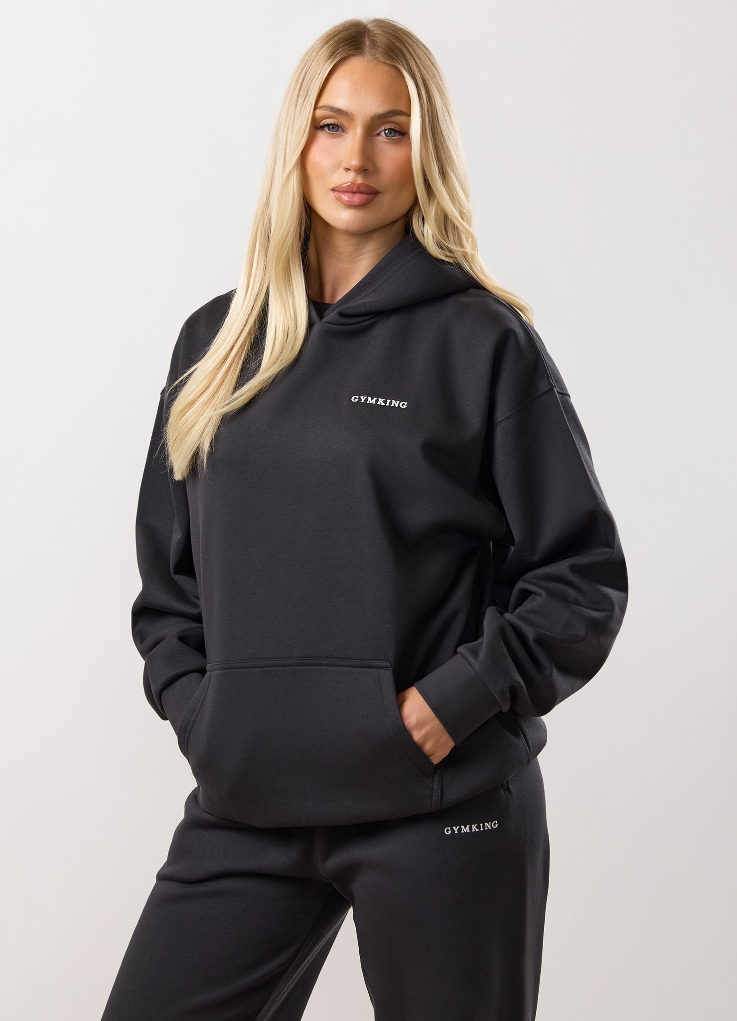 Gym King 365 Relaxed Fit Hoodie - Dark Pewter
