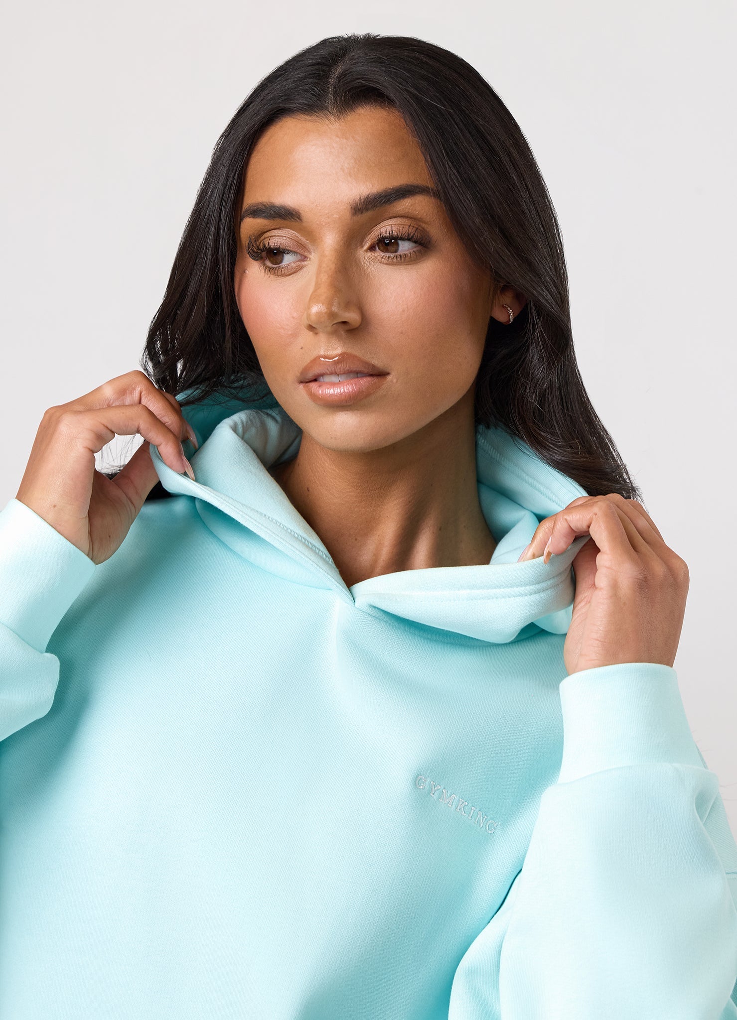 Gym King 365 Relaxed Fit Hoodie - Pale Turquoise