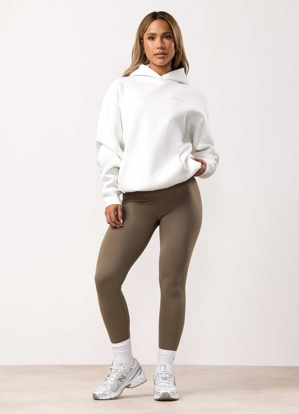 Gym King 365 Relaxed Fit Fleece Hoodie - Cream