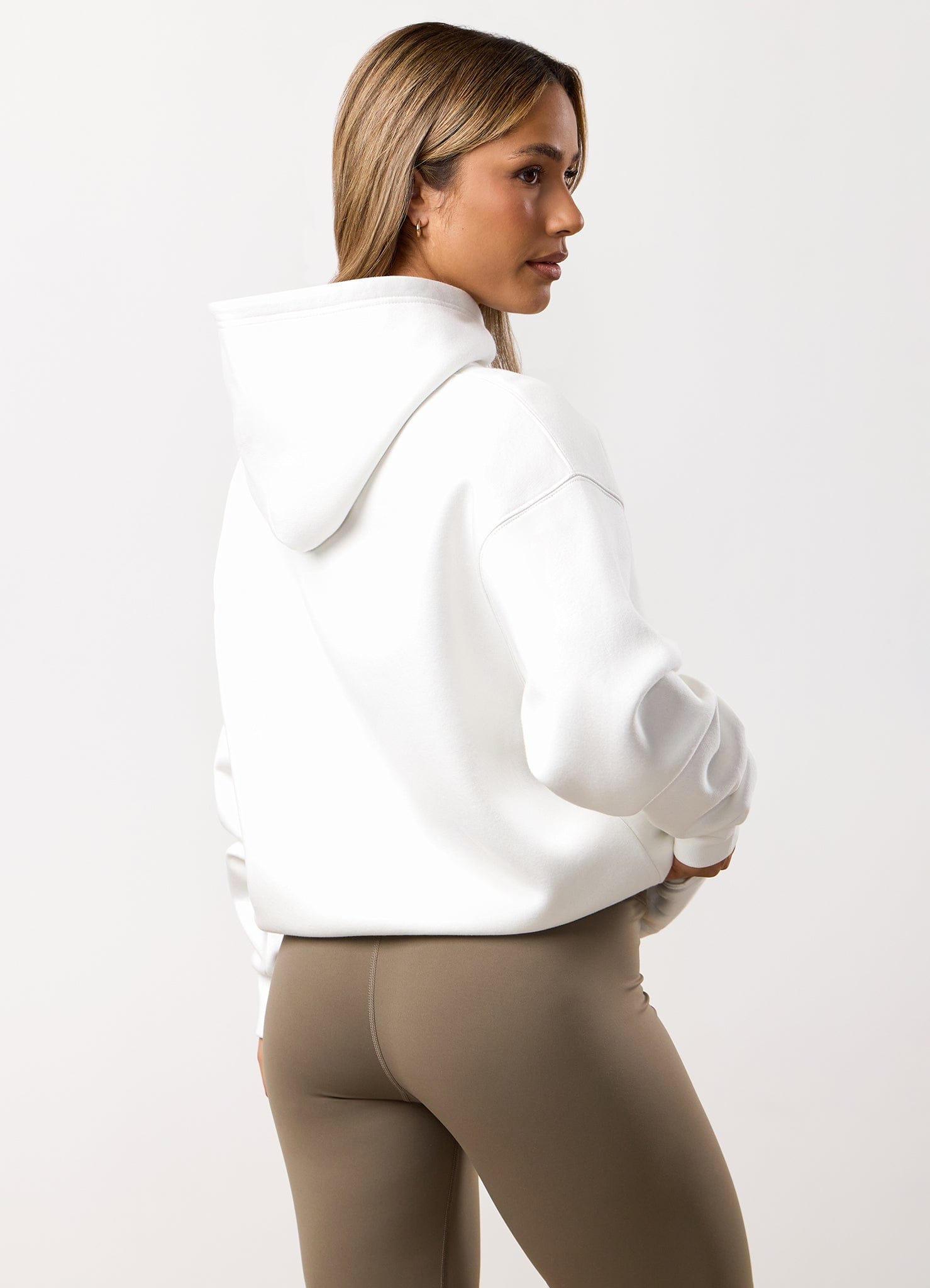 Gym King 365 Relaxed Fit Fleece Hoodie - Cream