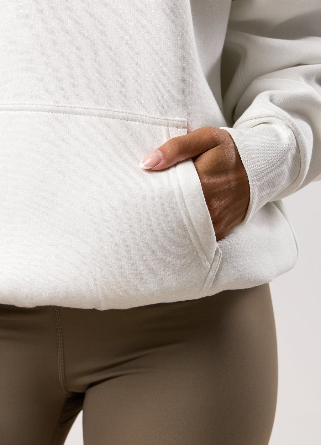 Gym King 365 Relaxed Fit Fleece Hoodie - Cream
