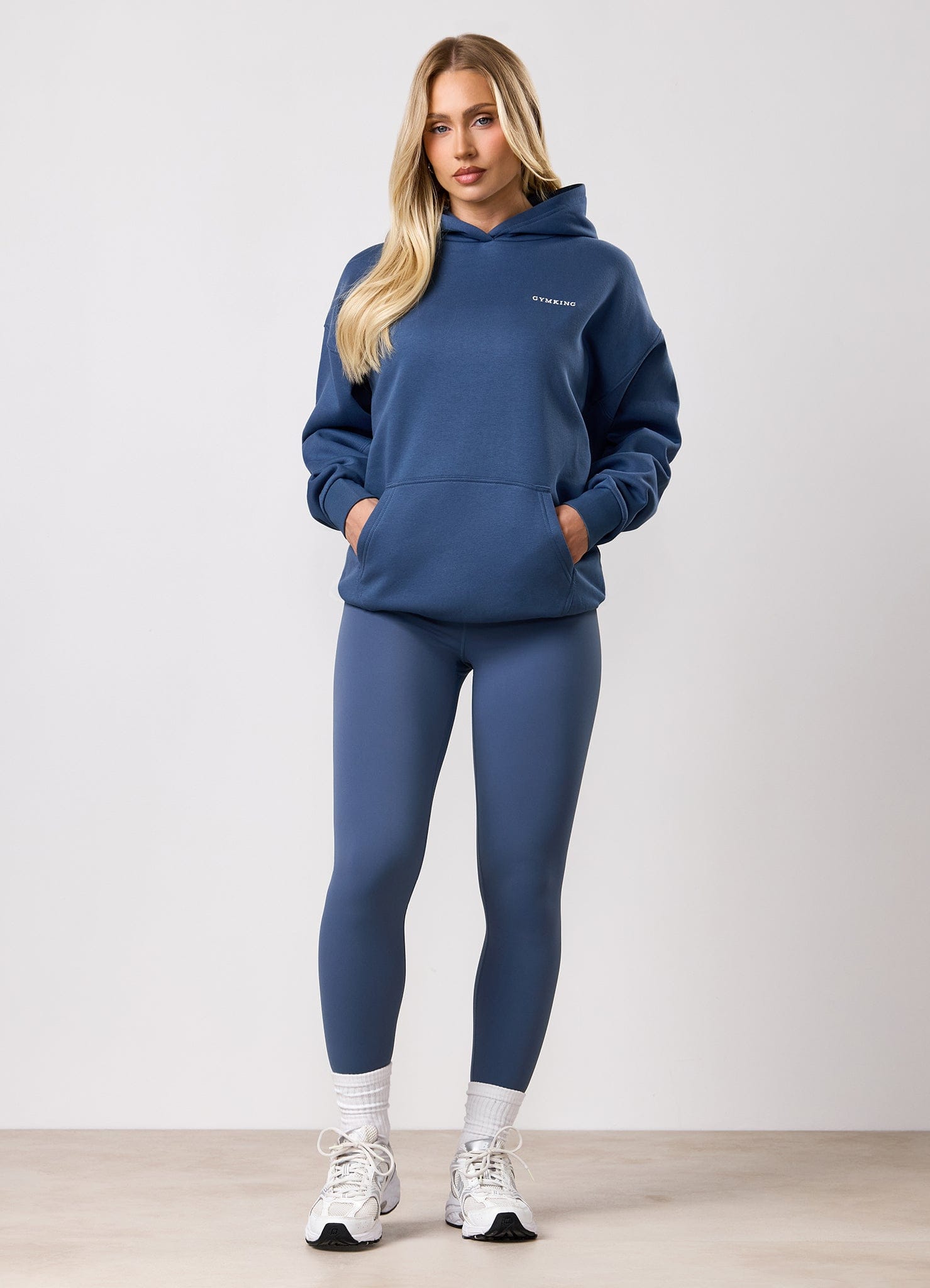 Gym King 365 Relaxed Fit Fleece Hoodie - Slate Blue