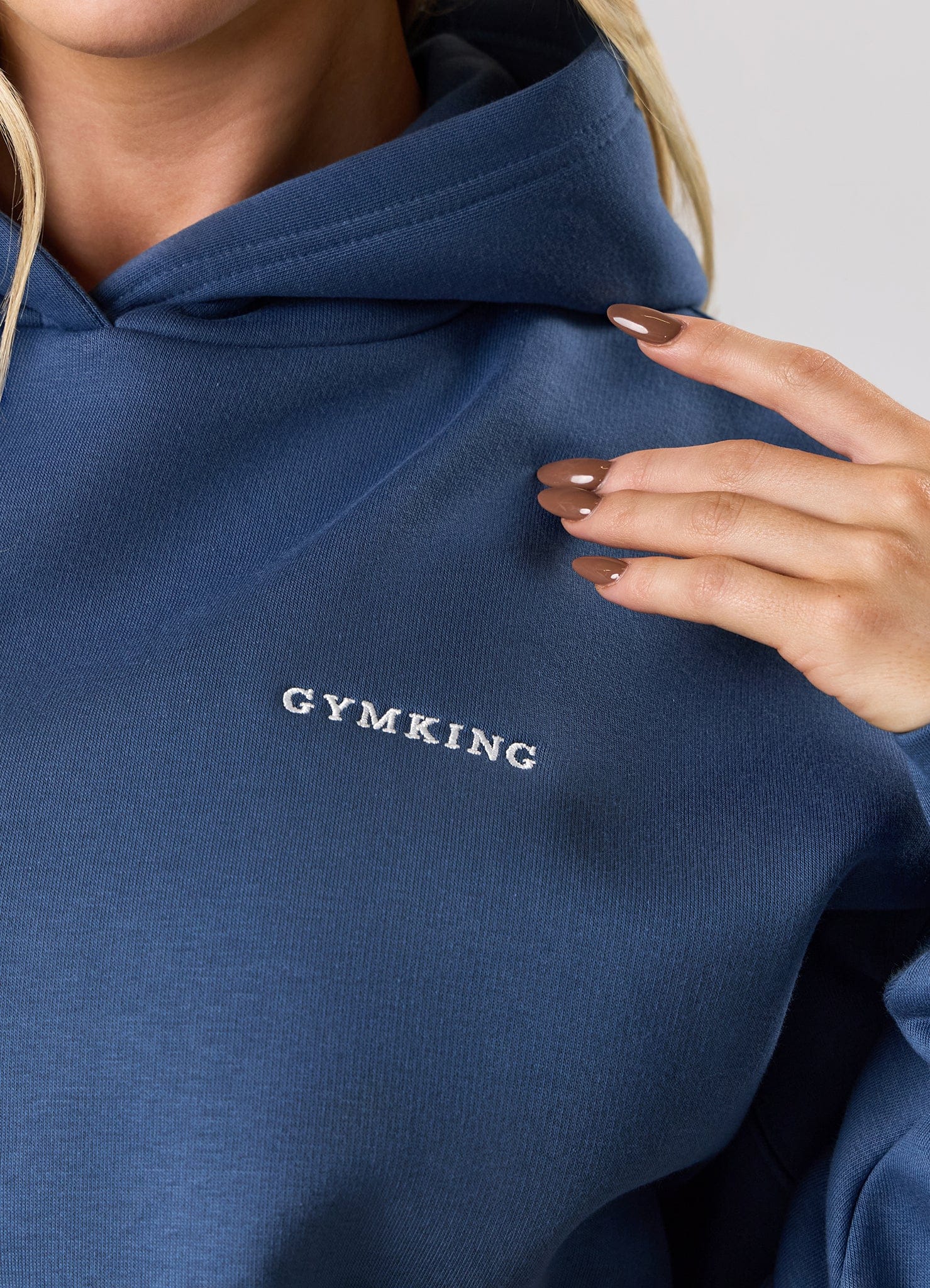 Gym King 365 Relaxed Fit Fleece Hoodie - Slate Blue