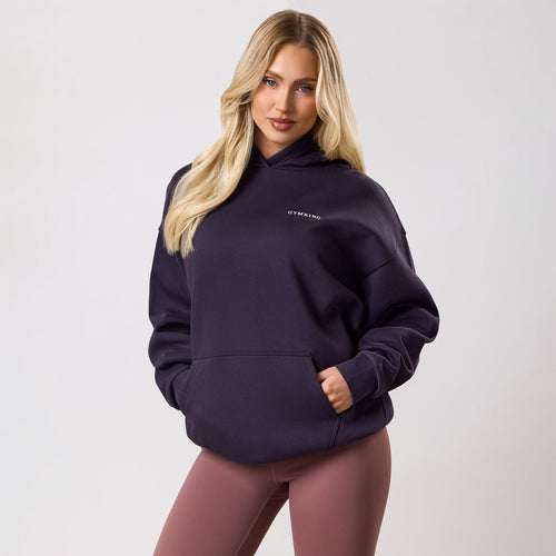 Gym King 365 Relaxed Fit Fleece Hoodie - Aubergine