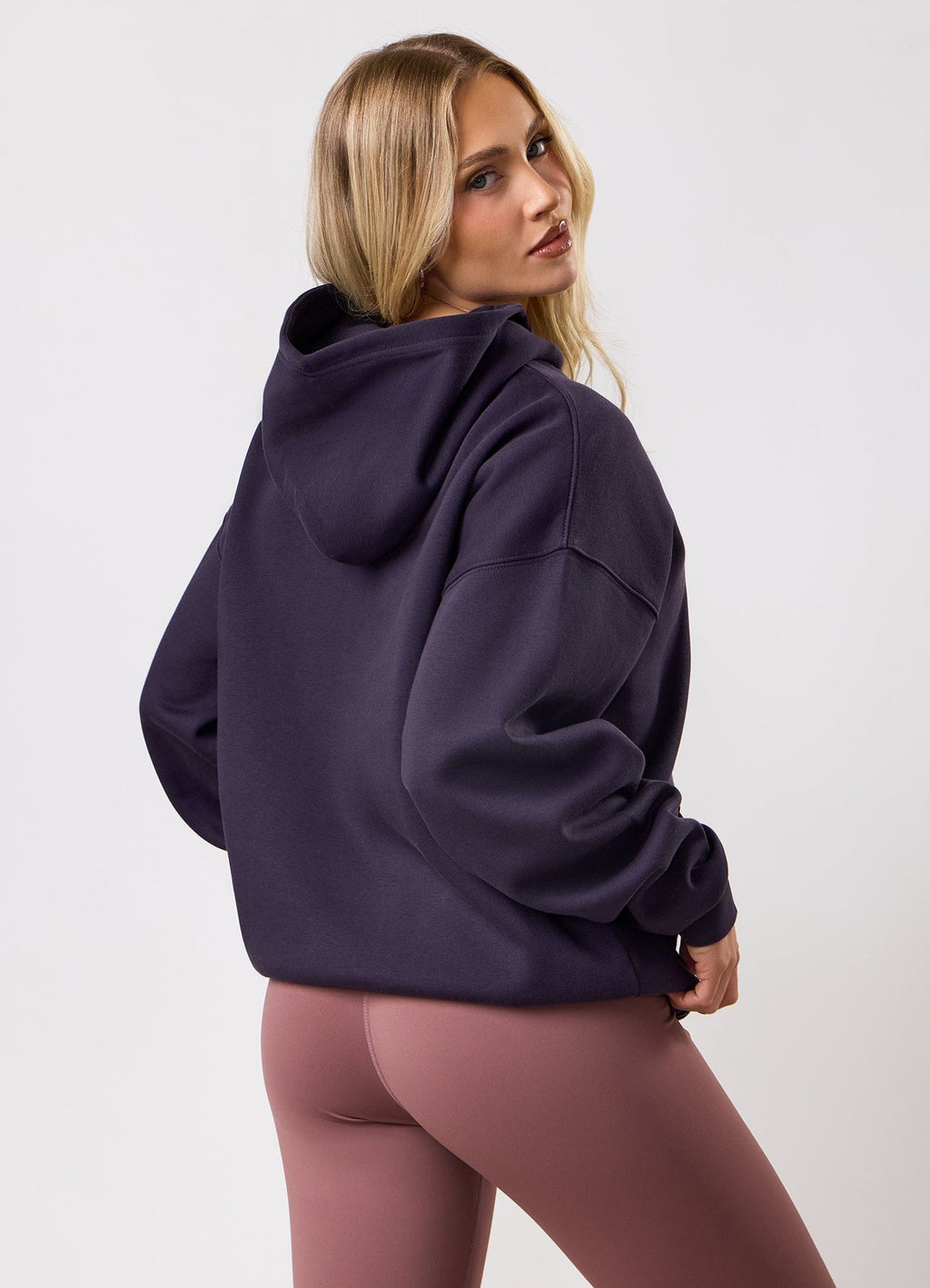Gym King 365 Relaxed Fit Fleece Hoodie - Aubergine