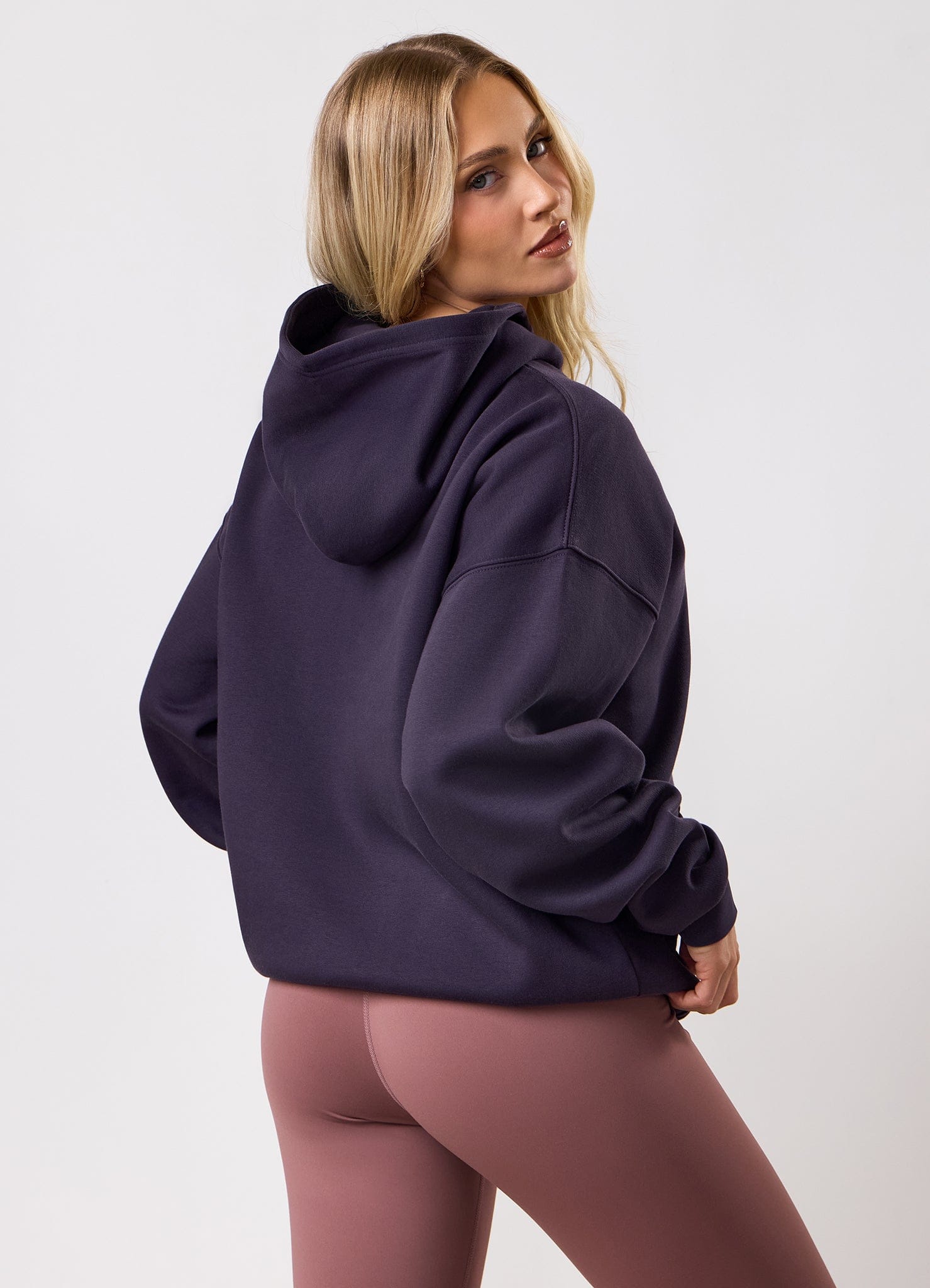 Gym King 365 Relaxed Fit Fleece Hoodie - Aubergine