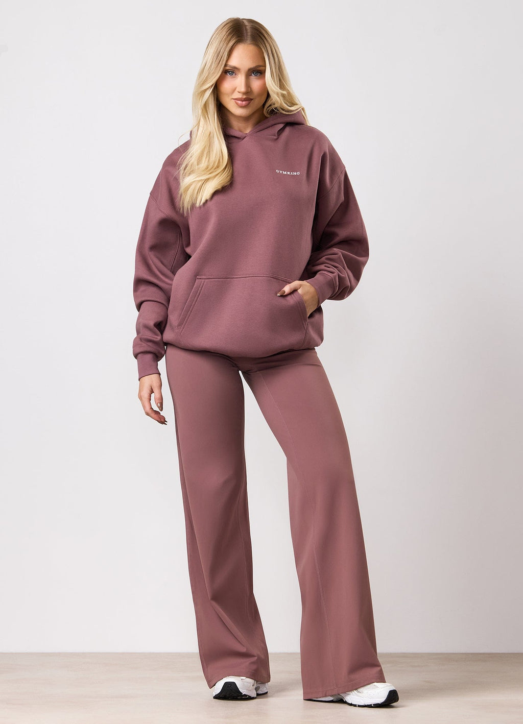 Gym King 365 Relaxed Fit Fleece Hoodie - Brown Plum