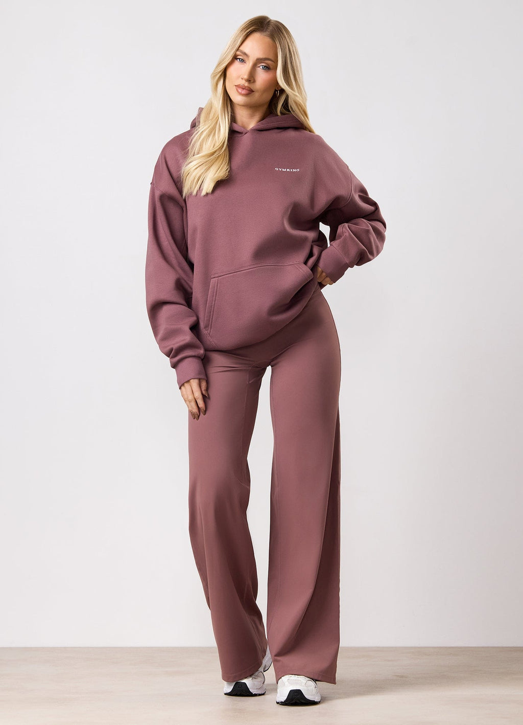 Gym King 365 Relaxed Fit Fleece Hoodie - Brown Plum