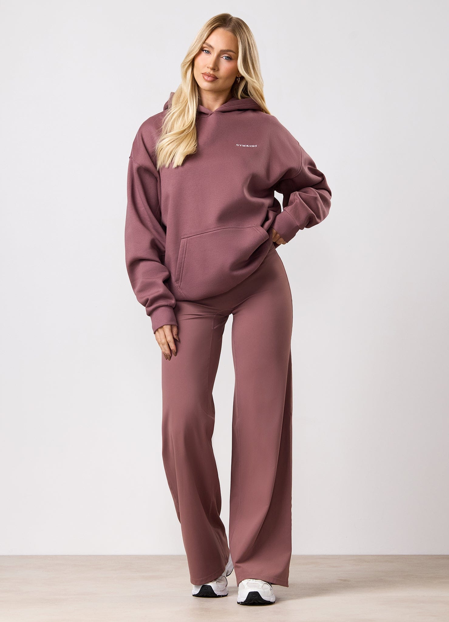 Gym King 365 Relaxed Fit Fleece Hoodie - Brown Plum