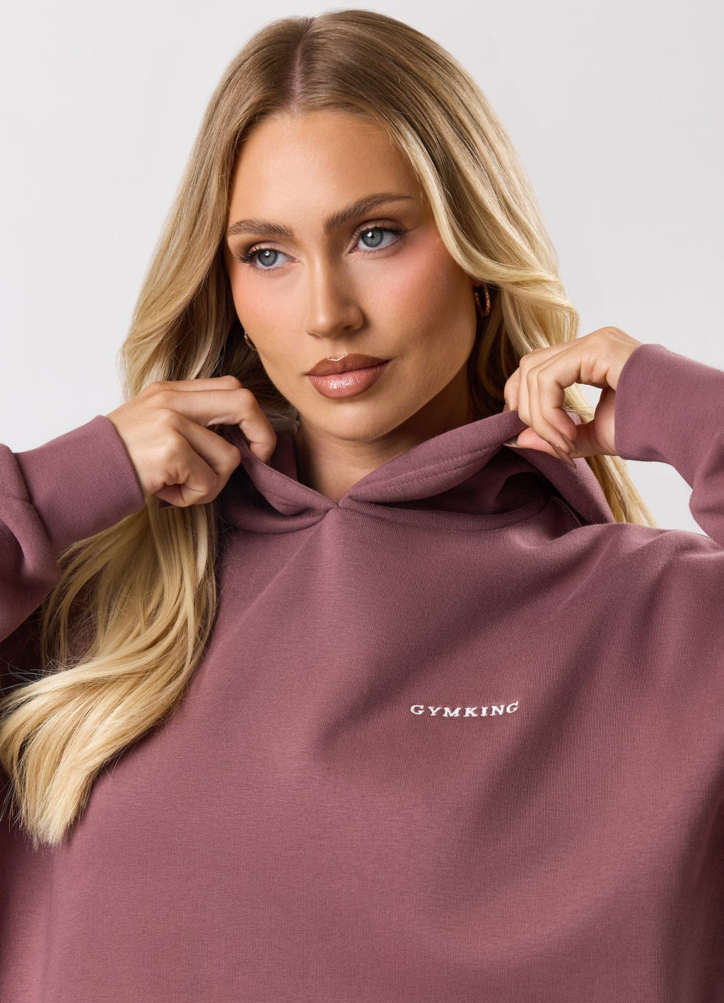 Gym King 365 Relaxed Fit Fleece Hoodie - Brown Plum