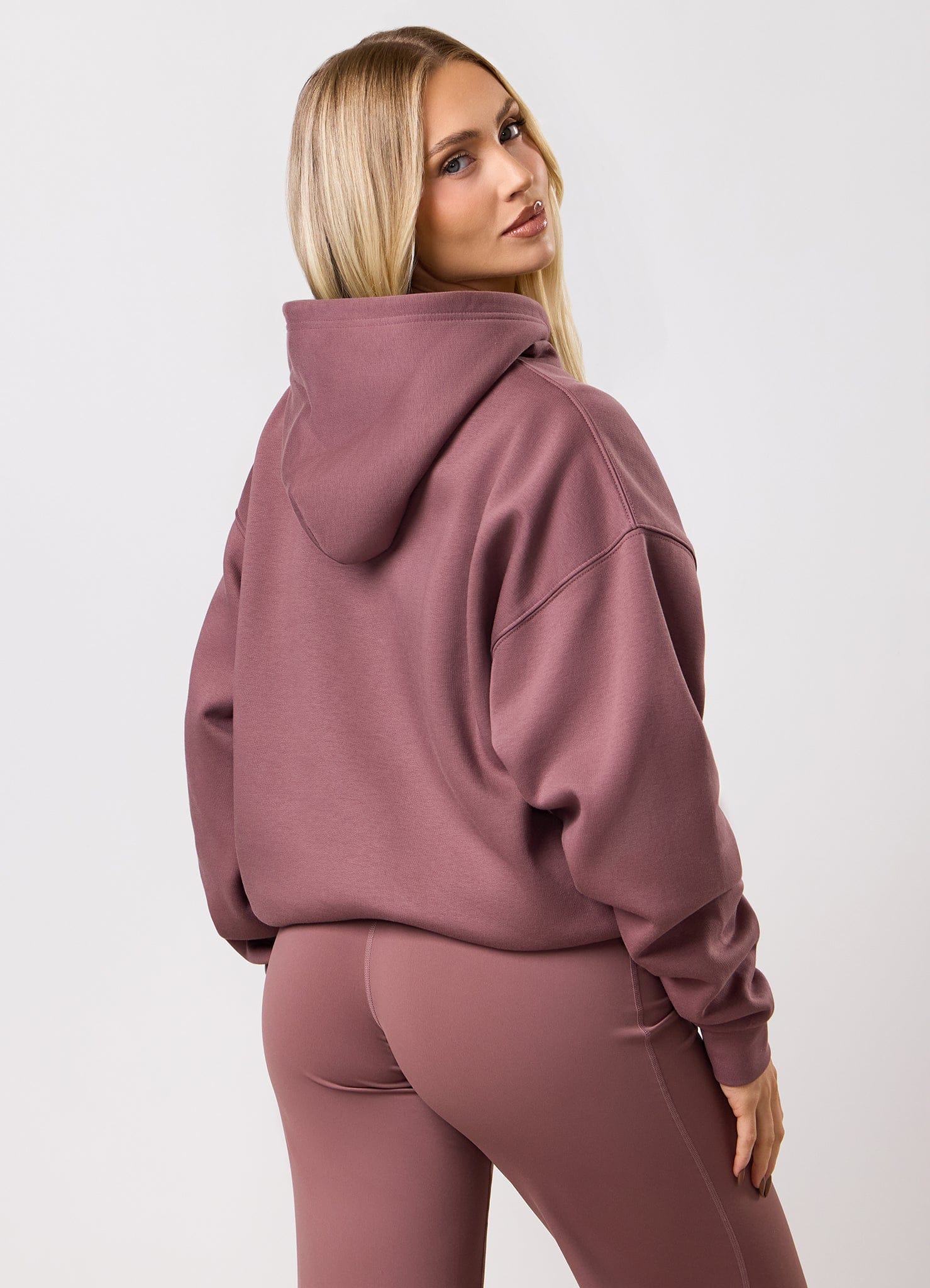 Gym King 365 Relaxed Fit Fleece Hoodie - Brown Plum