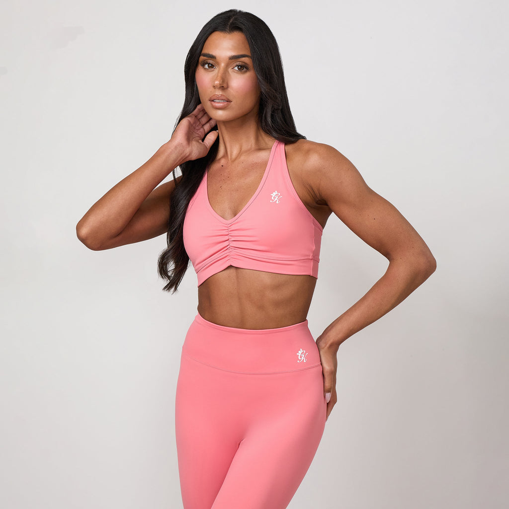 Gym King 365 Scrunch Bra - Coral Punch
