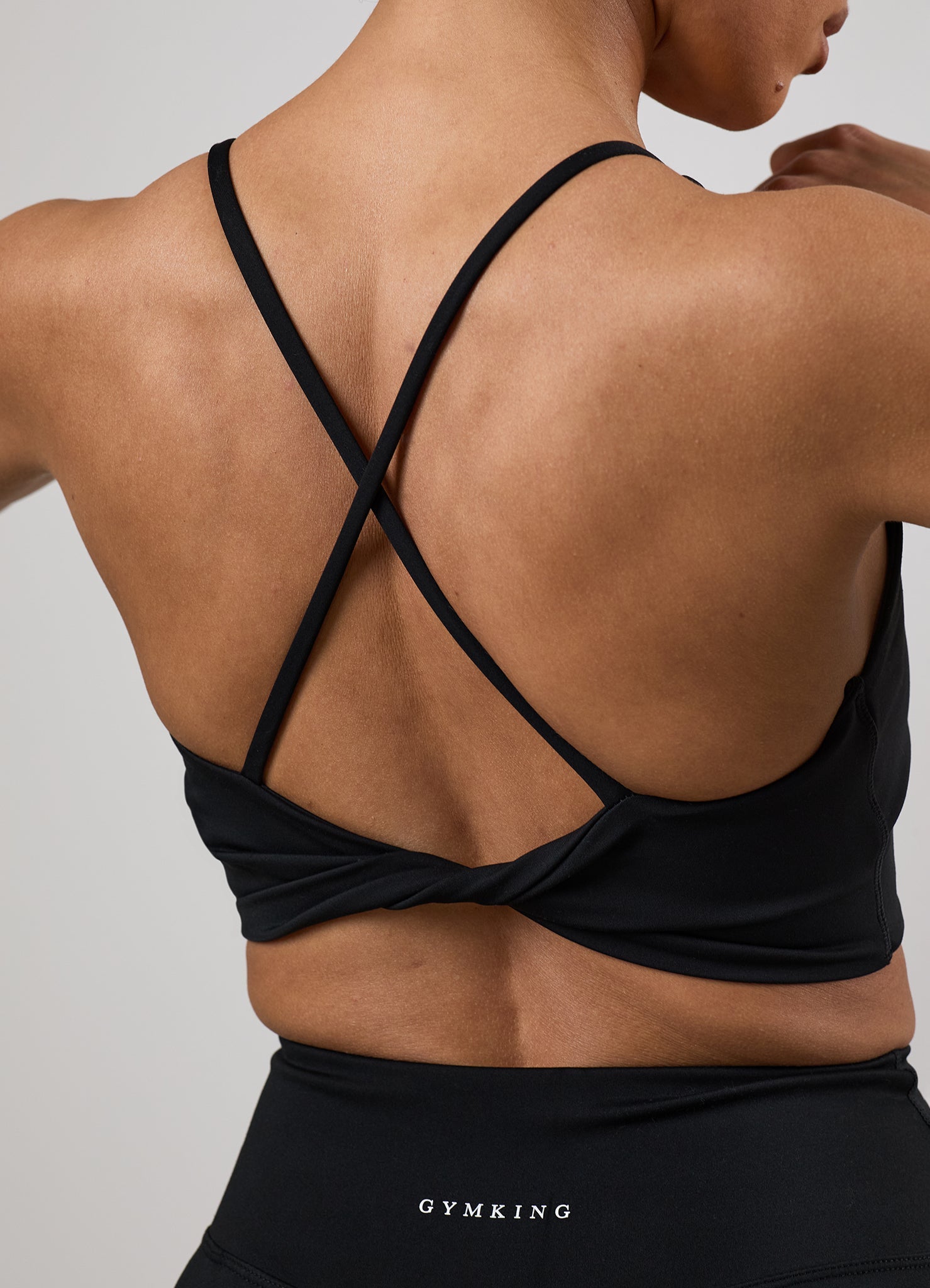 Gym King 365 Twist Back Bra - Black