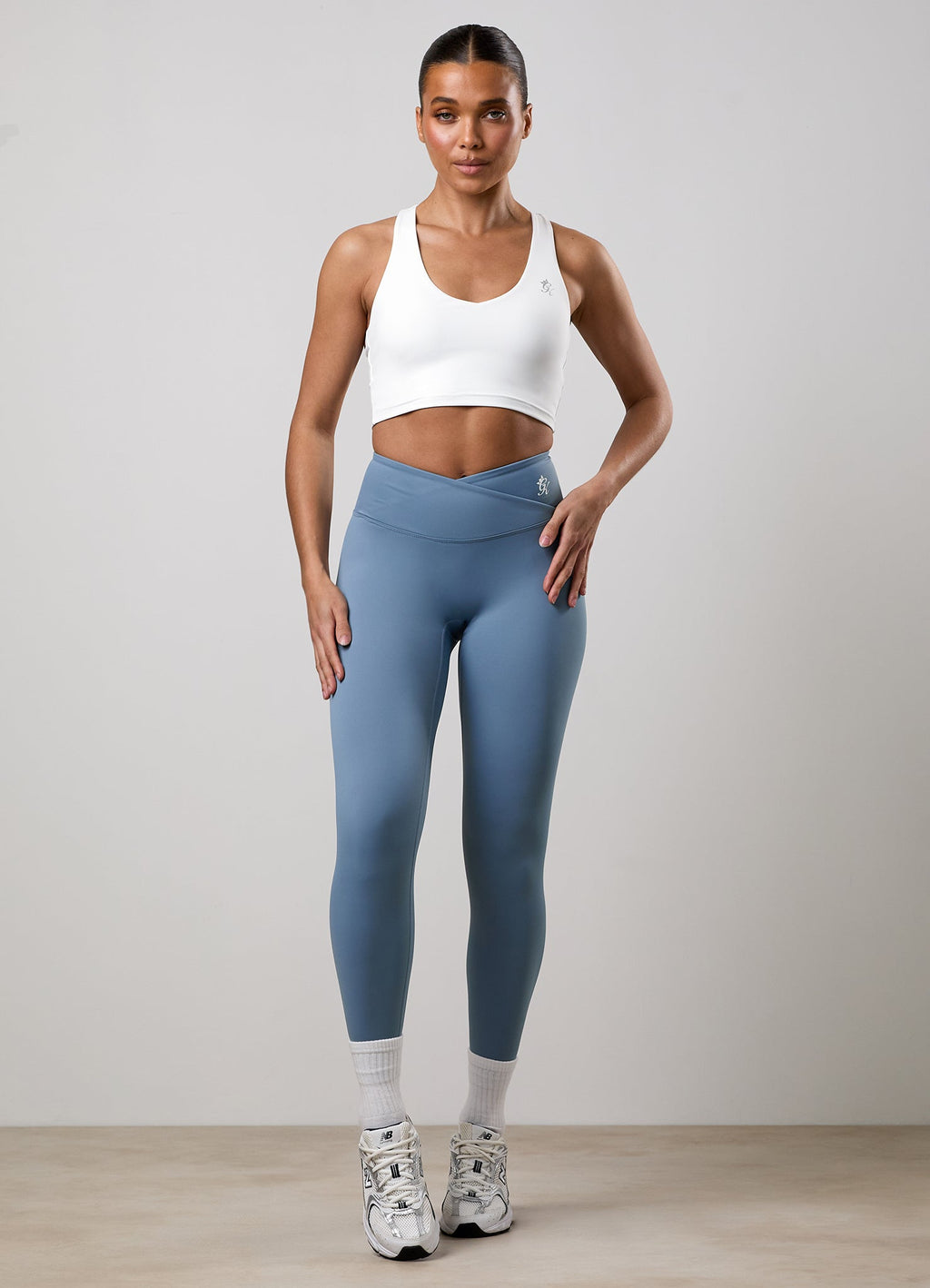 Gym King 365 Wrap Over Legging - Faded Indigo