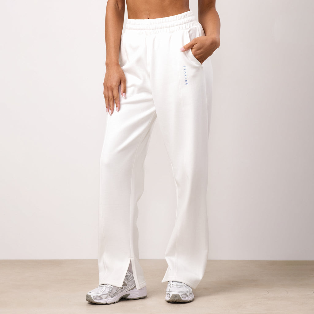 Gym King Shadow Straight Leg Jogger - Cream