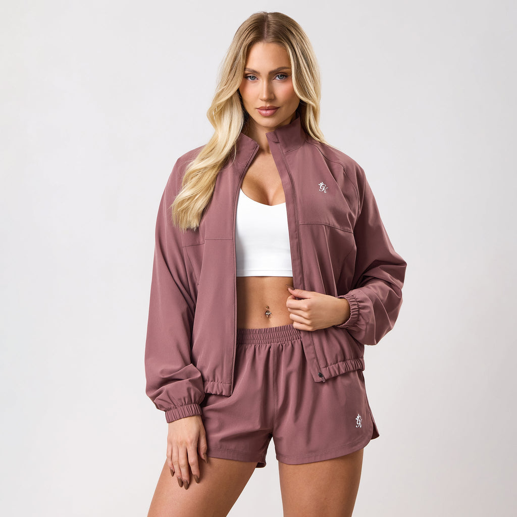 Gym King 365 Woven Windbreaker - Brown Plum
