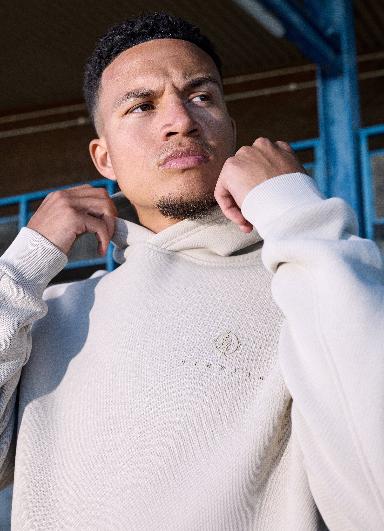 Gym King Rebellion Phantom Hoodie - Stone