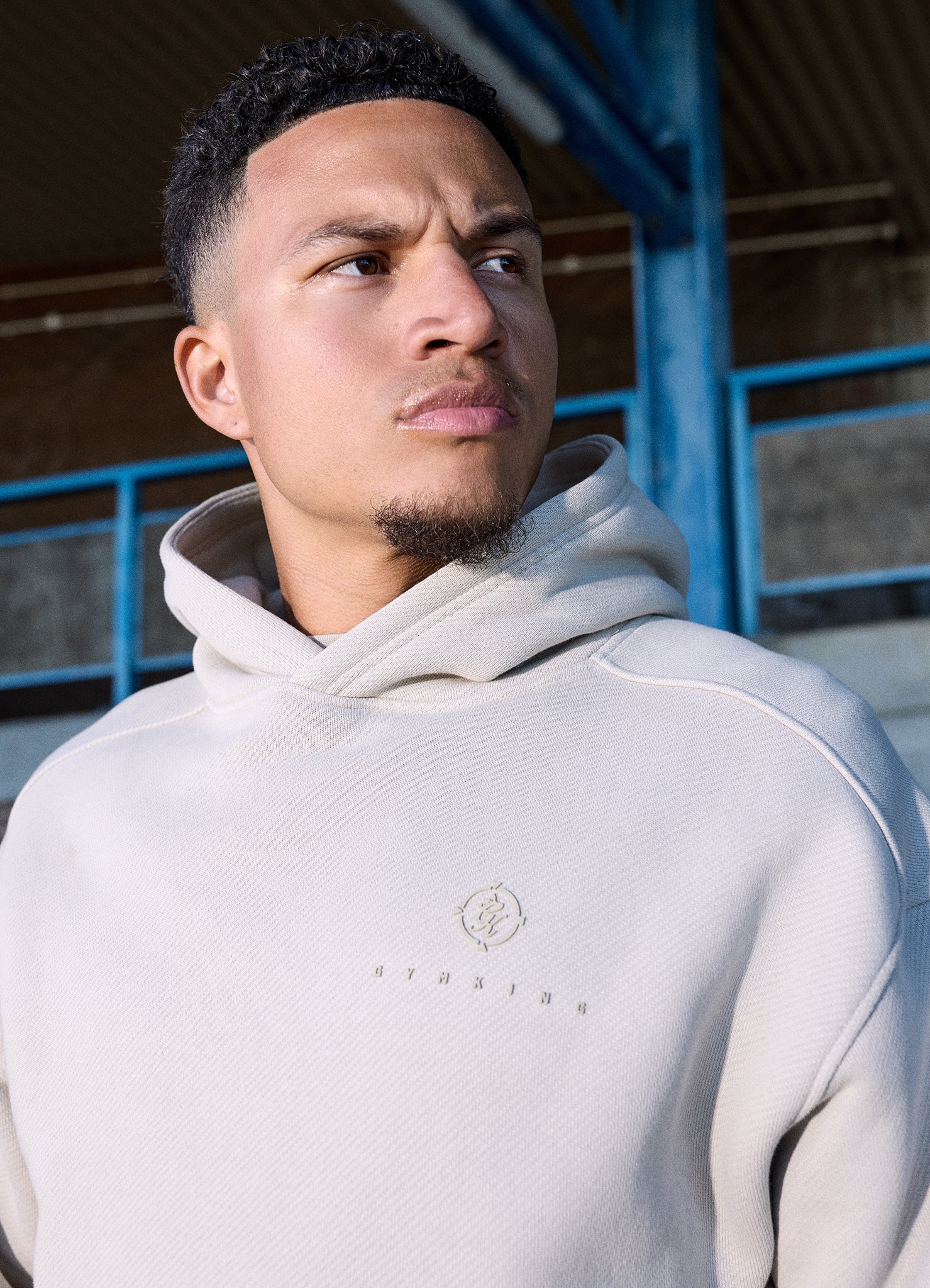 Gym King Rebellion Phantom Hoodie - Stone