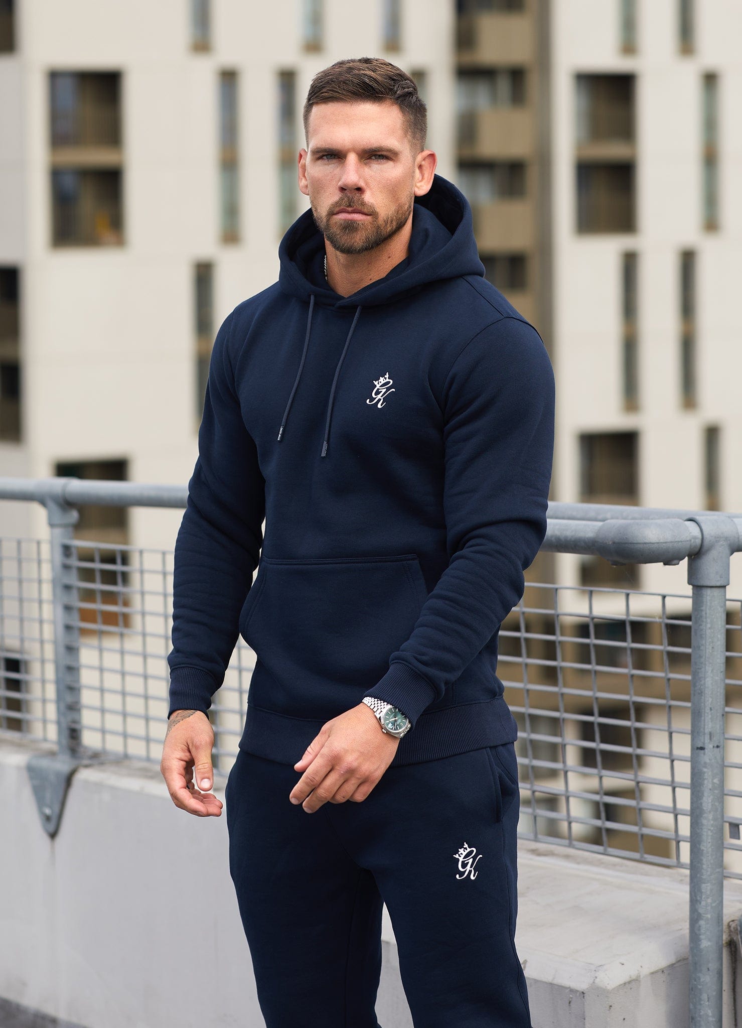 Gym King Fundamental Fleece Hoodie - Navy