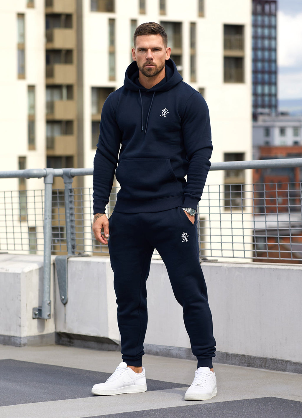 Gym King Fundamental Fleece Hoodie - Navy