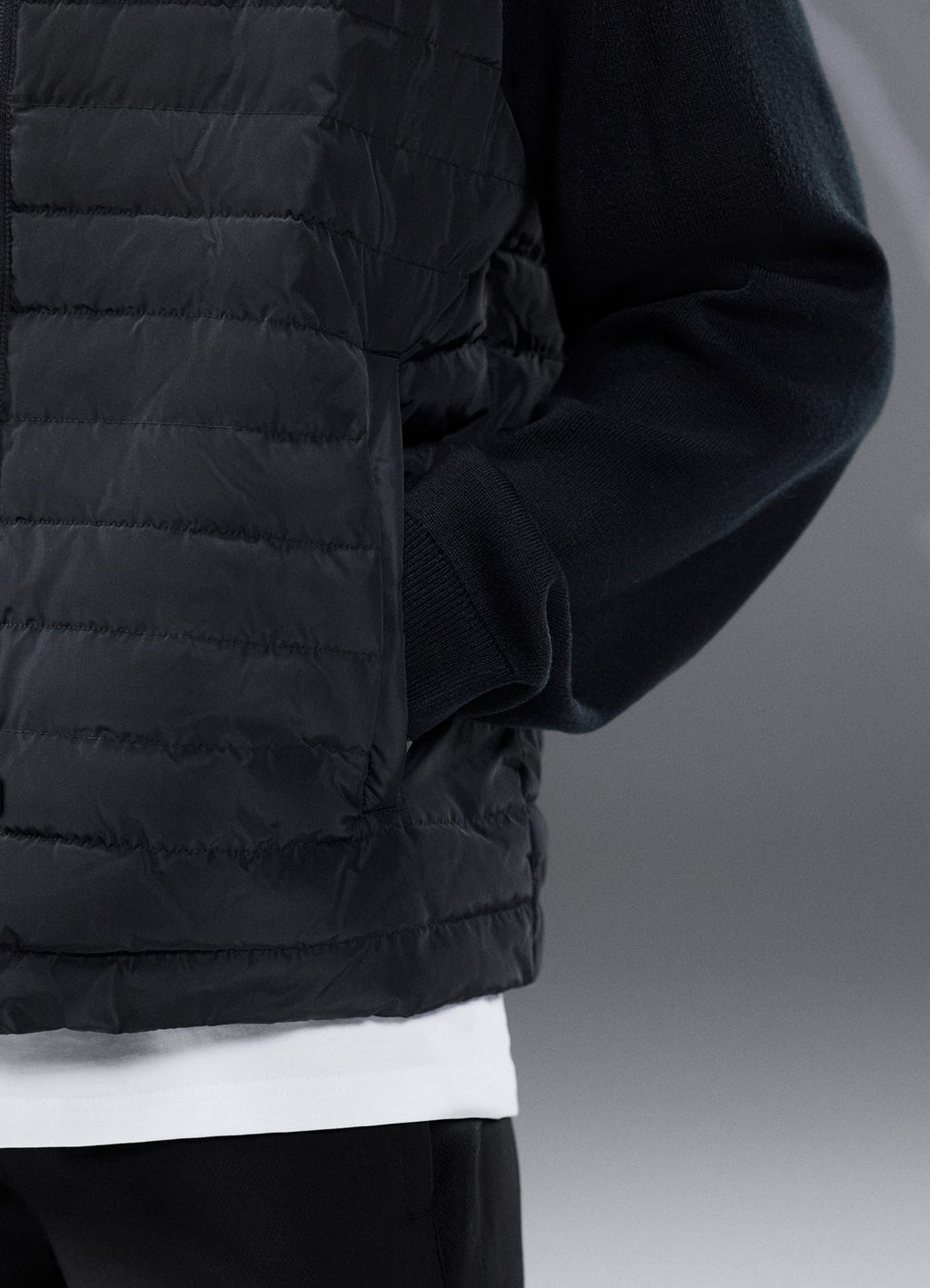 Gym King Rebellion Rushmore Light Quilted Knit Jacket - Black
