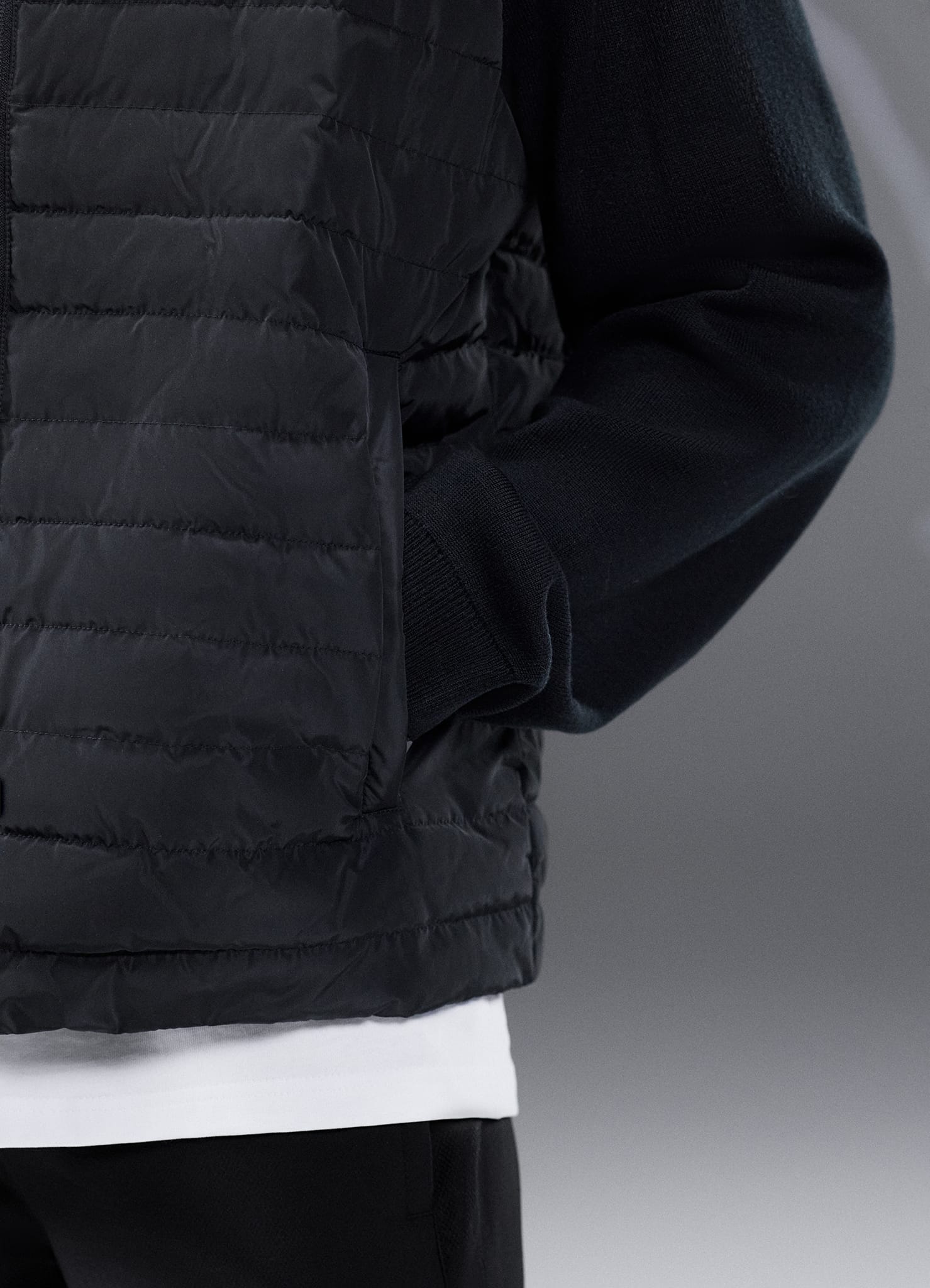 Gym King Rebellion Rushmore Light Quilted Knit Jacket - Black