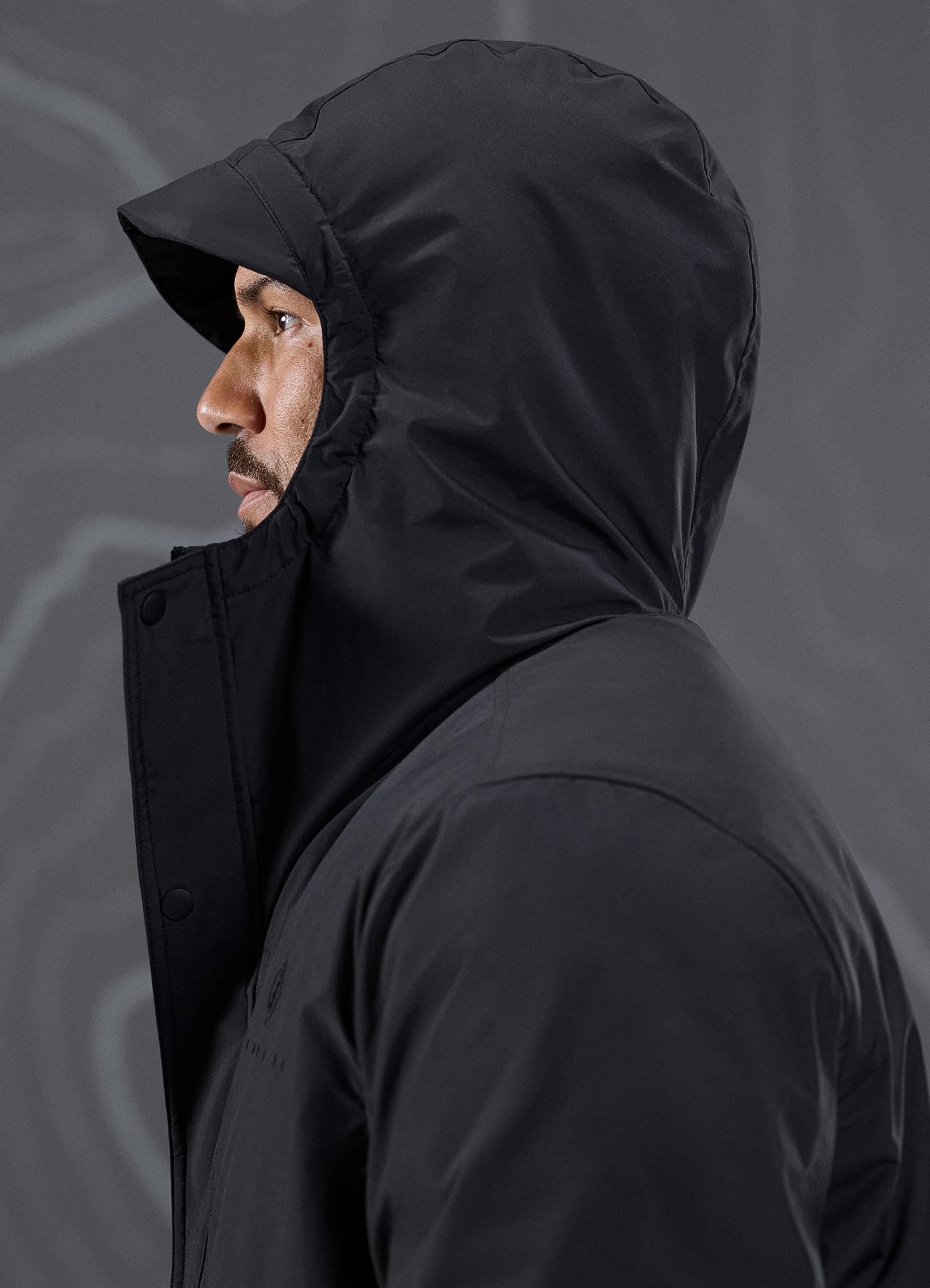Gym King Rebellion Storm Mid-Length Parka - Black