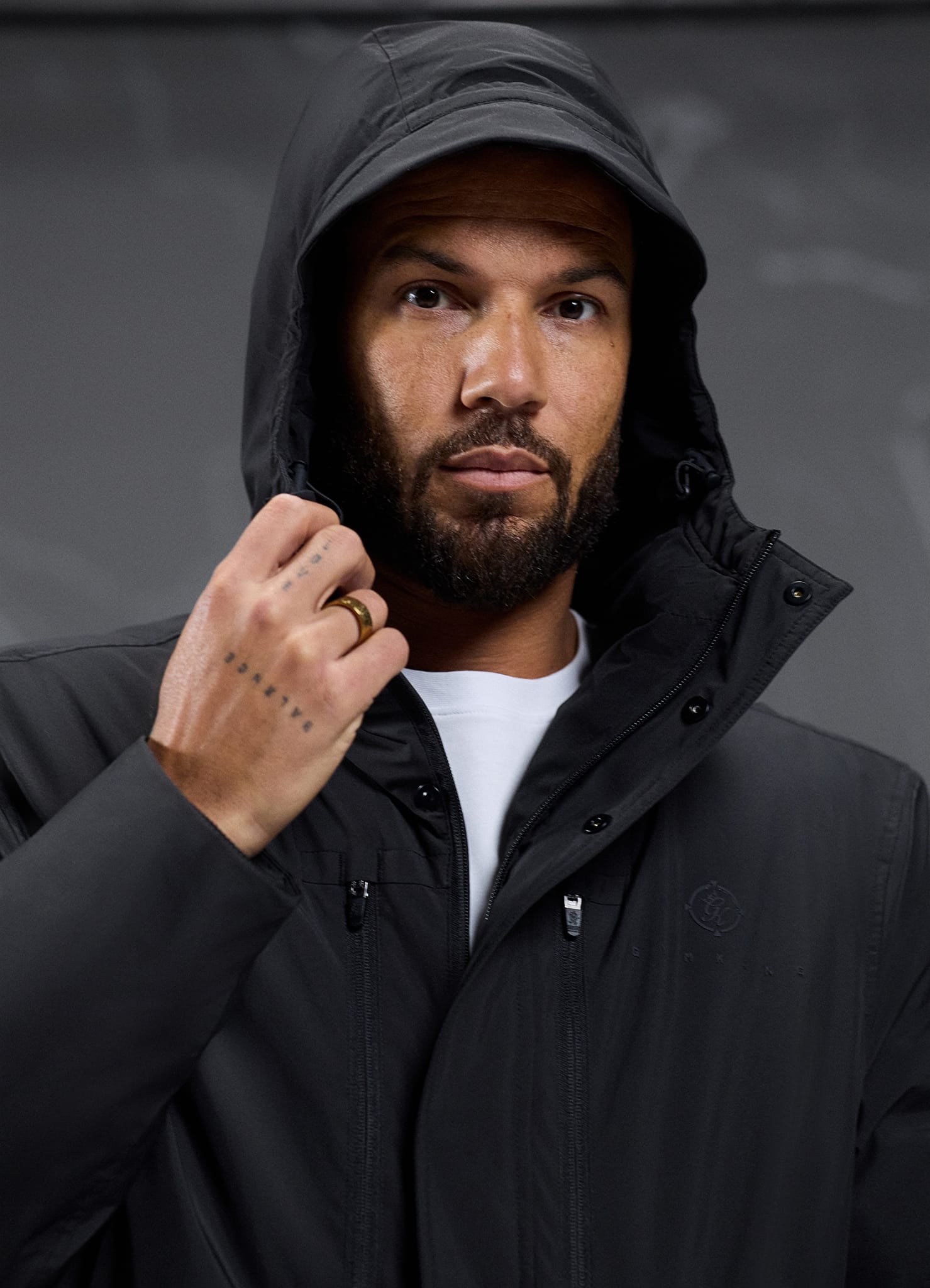 Gym King Rebellion Storm Mid-Length Parka - Black