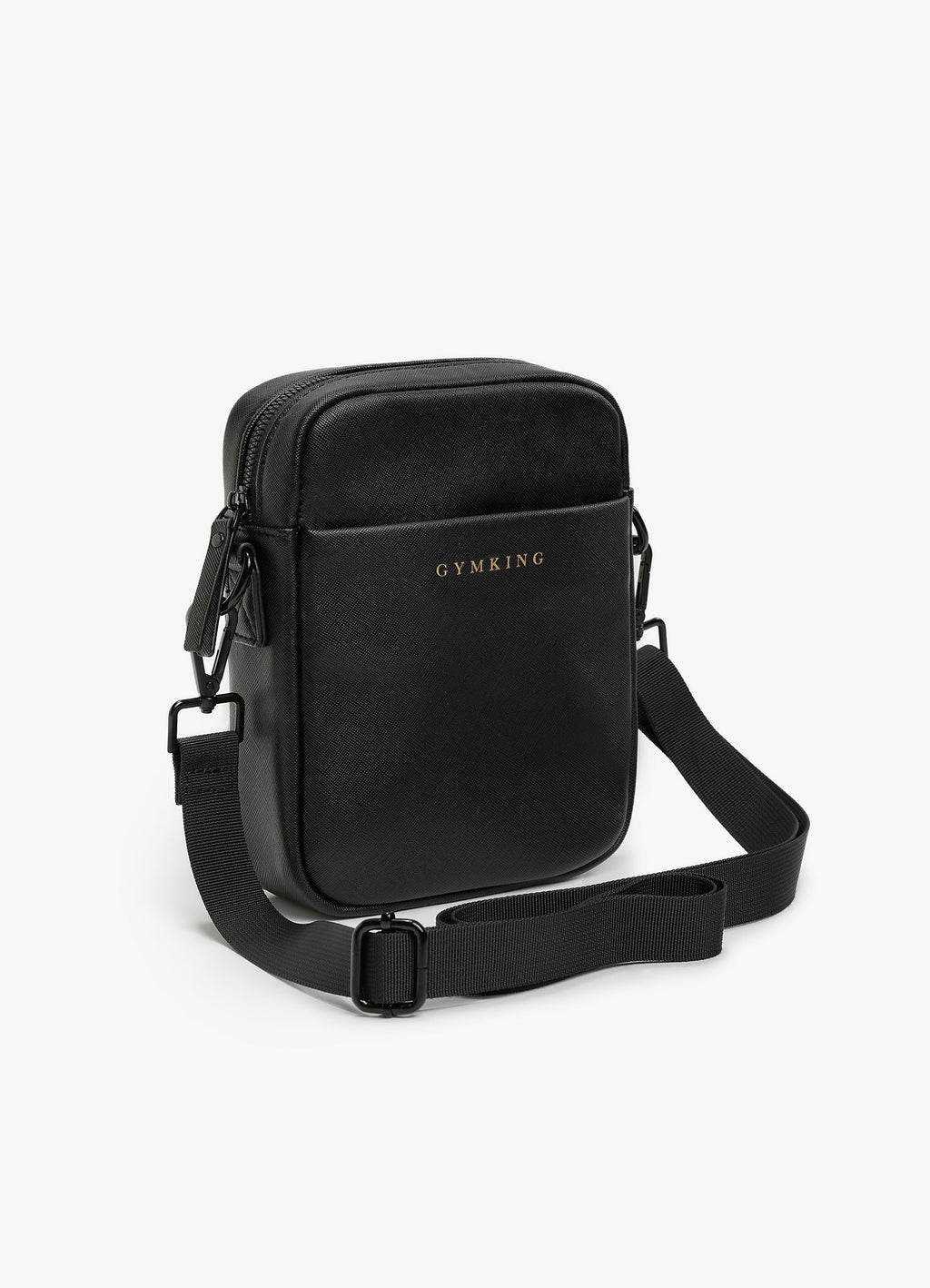 Gym King Debossed Cross Body Bag - Black