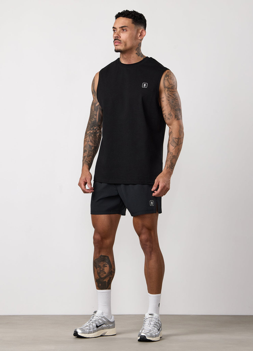 Gym King Apex Jersey Vest - Black
