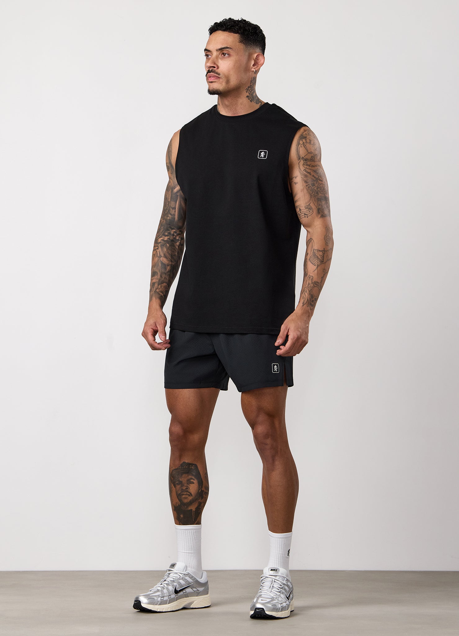 Gym King Apex Jersey Vest - Black