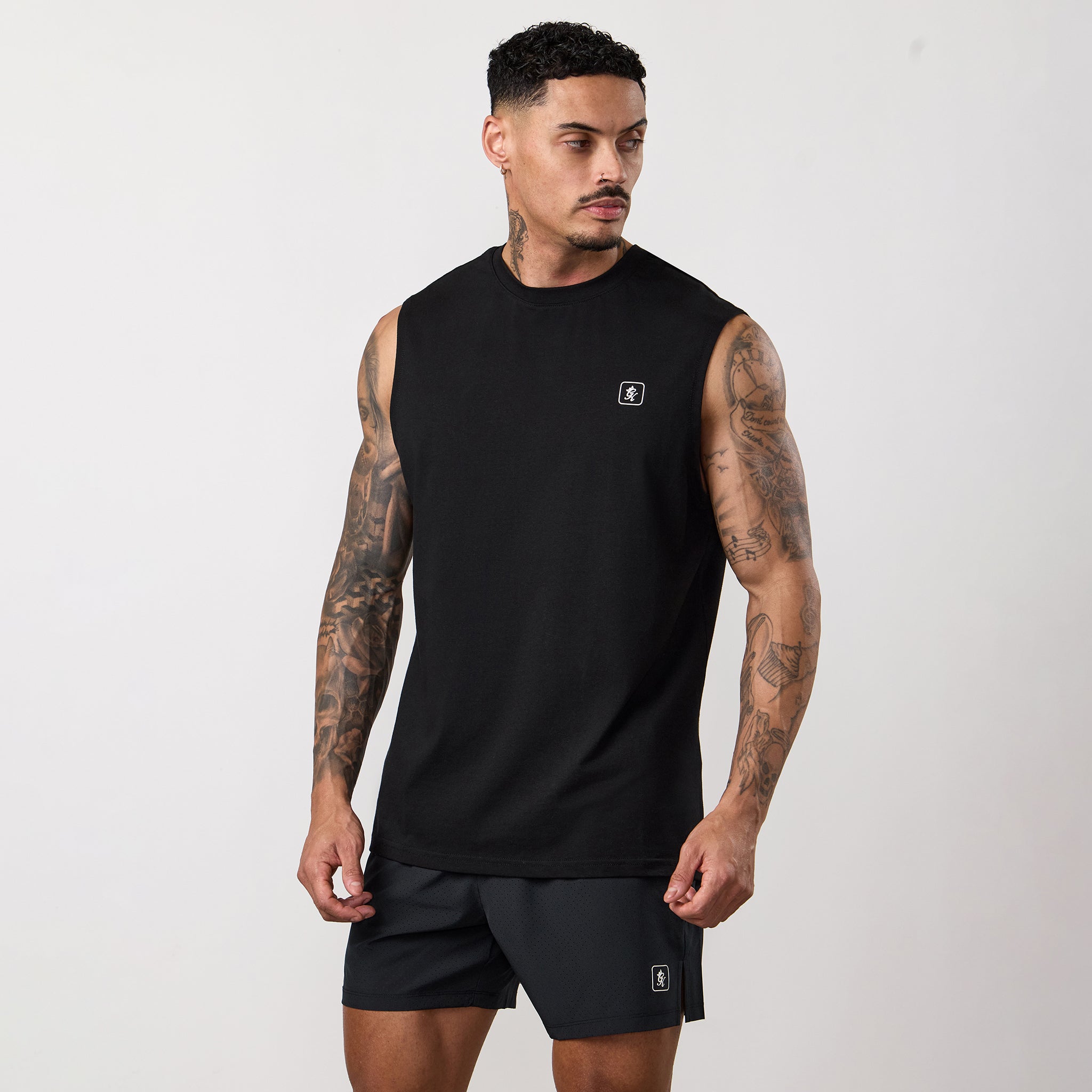 Gym King Apex Jersey Vest - Black