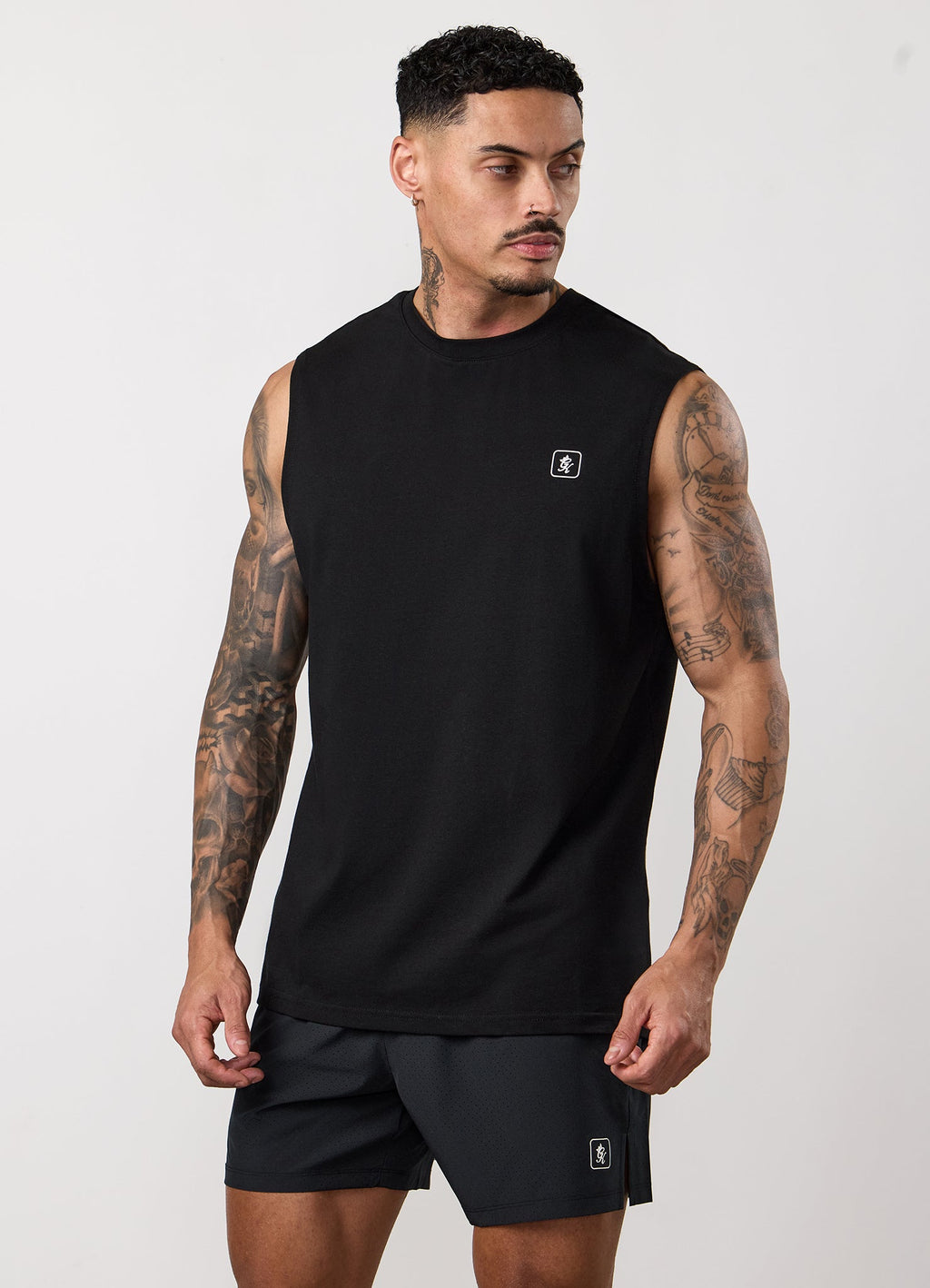 Gym King Apex Jersey Vest - Black