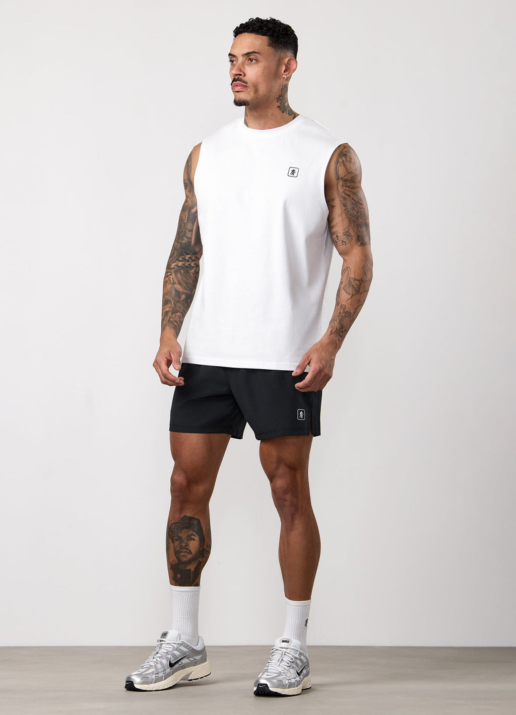 Gym King Apex Jersey Vest - White