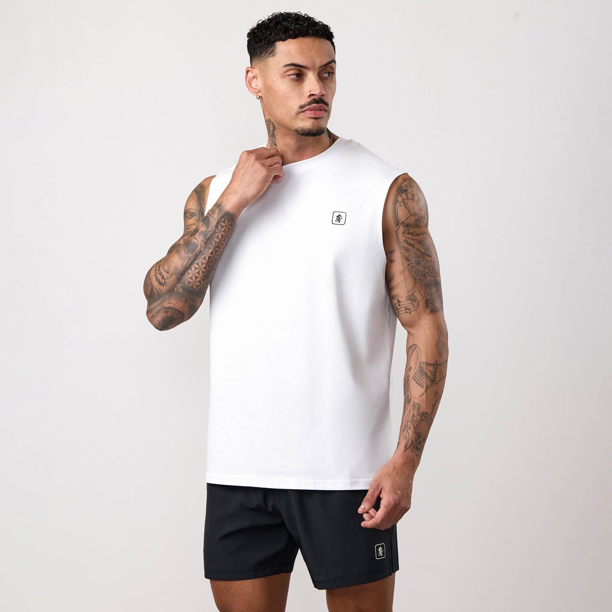 Gym King Apex Jersey Vest - White