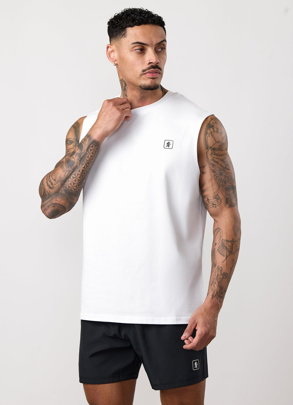 Gym King Apex Jersey Vest - White