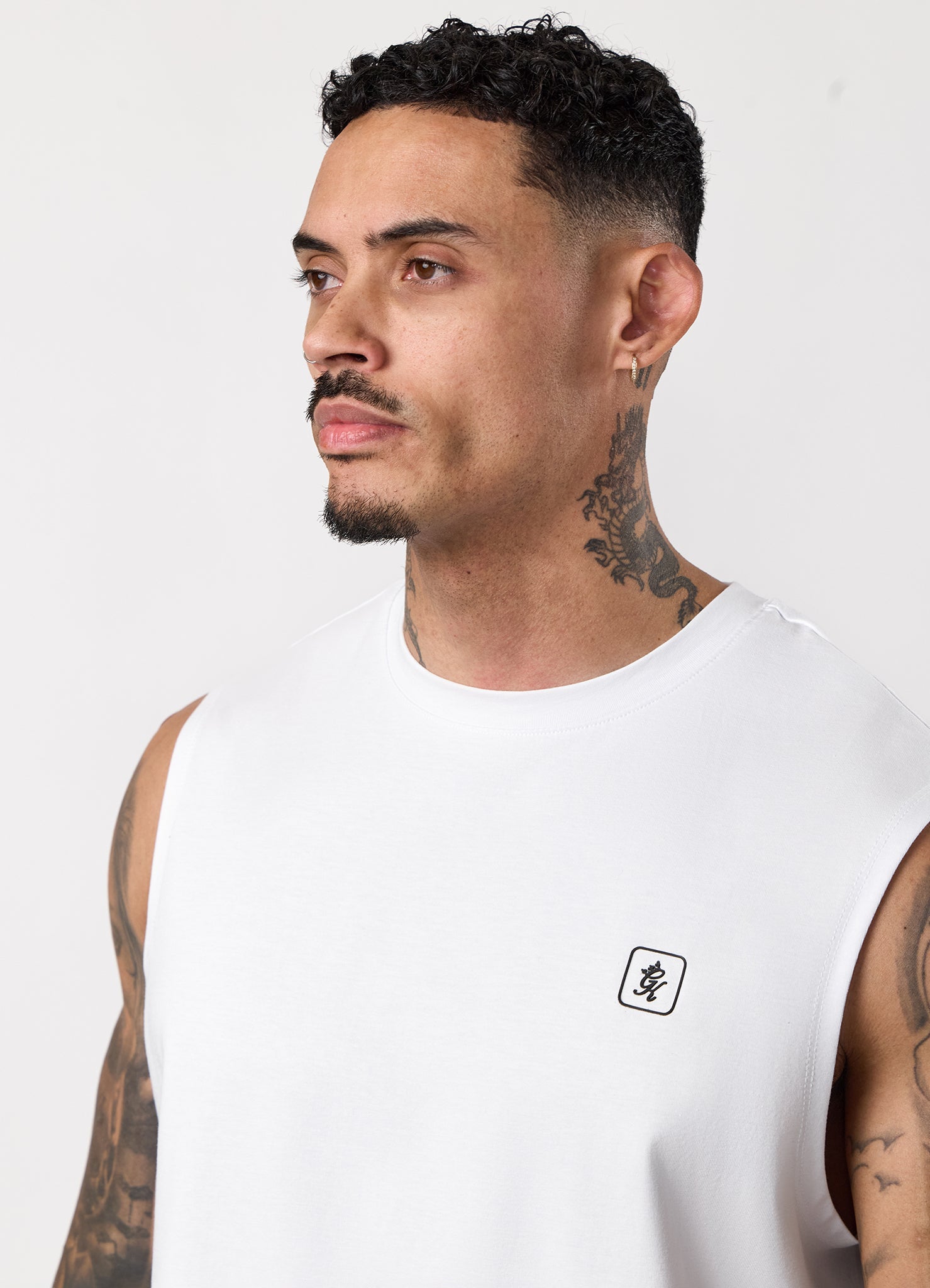 Gym King Apex Jersey Vest - White