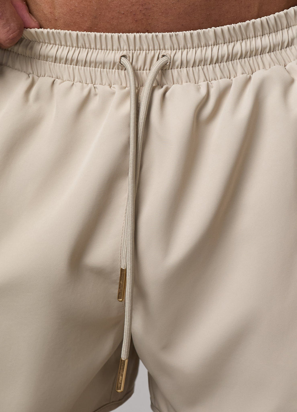 Gym King Blaze 3" Swimshort - Vanilla Brown/White