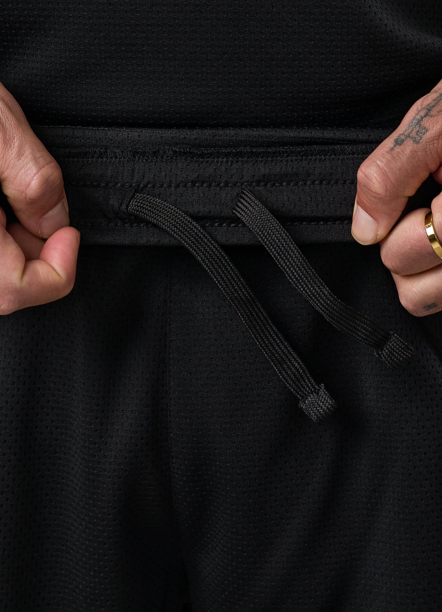 Gym King Brooklyn Mesh Short - Black/White