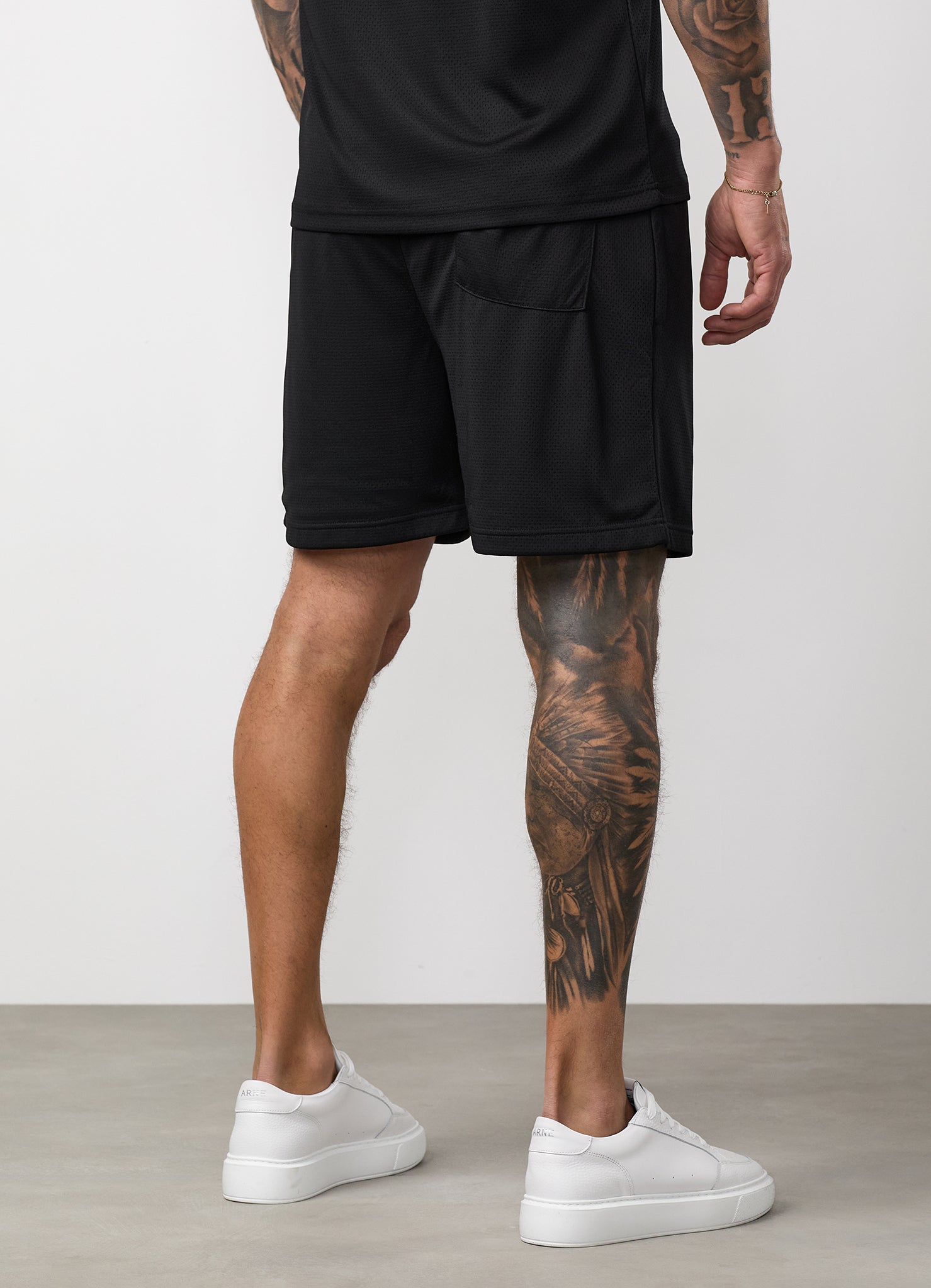 Gym King Brooklyn Mesh Short - Black/White