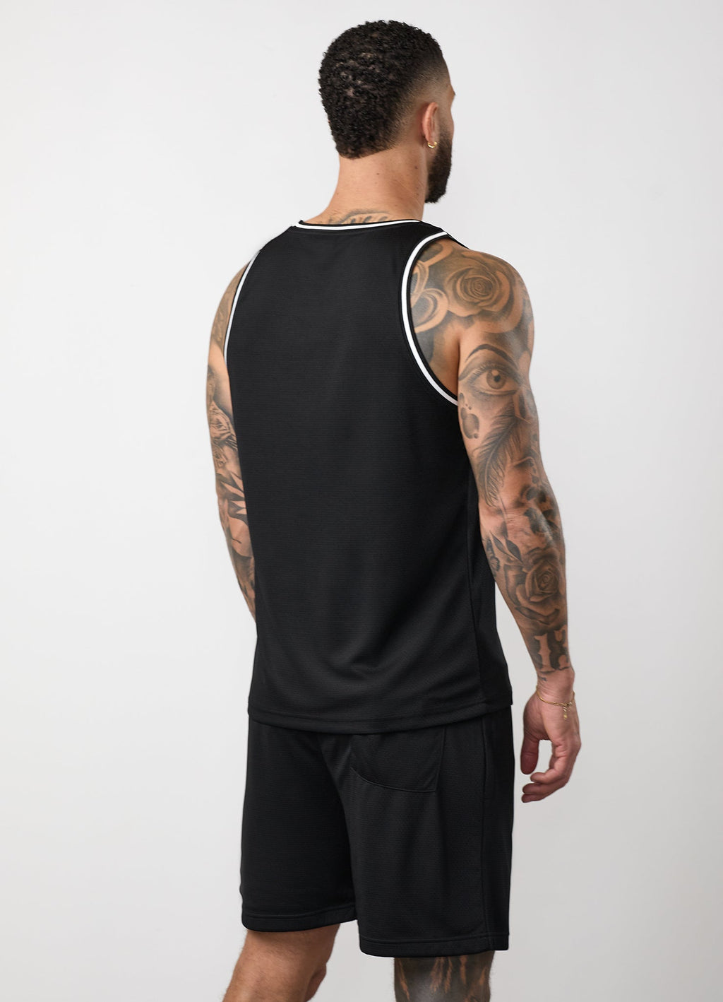 Gym King Brooklyn Mesh Vest - Black/White