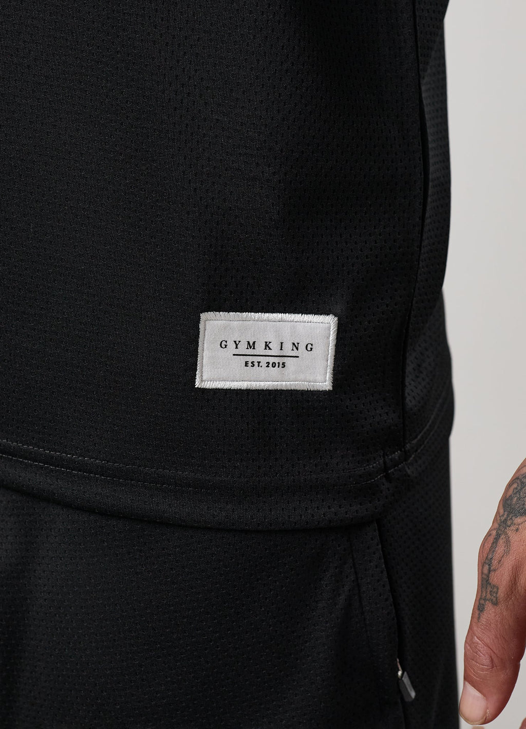 Gym King Brooklyn Mesh Vest - Black/White