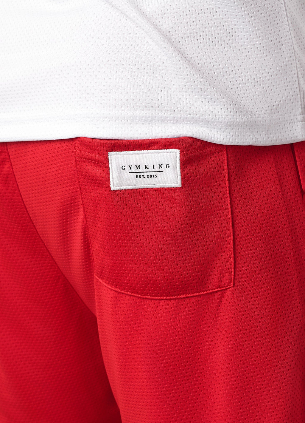Gym King Brooklyn Mesh Short - Salsa/White