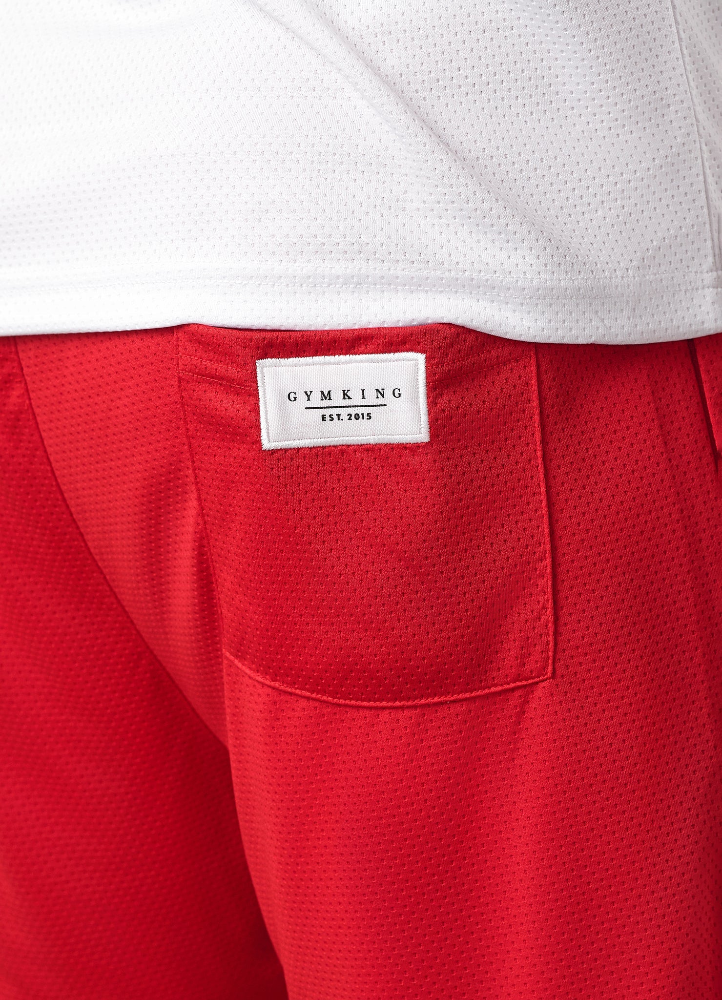 Gym King Brooklyn Mesh Short - Salsa/White