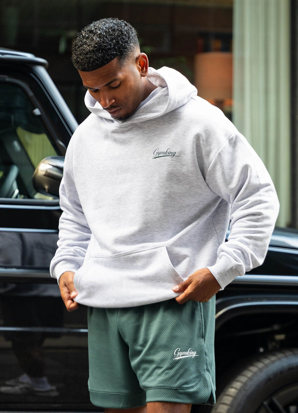 Gym King College Lightweight Hoodie - Snow Marl