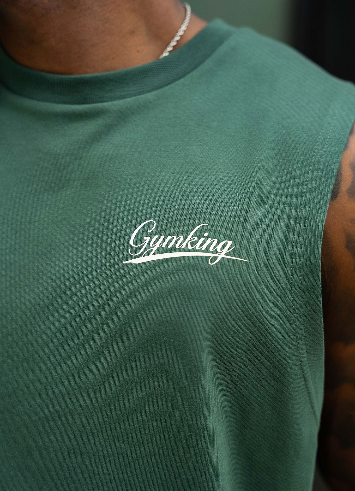 Gym King College Jersey Tank - Racing Green