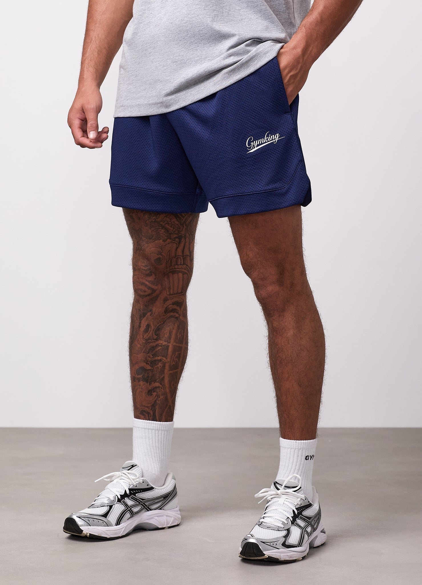 Gym King College Mesh Short - Oxford Blue