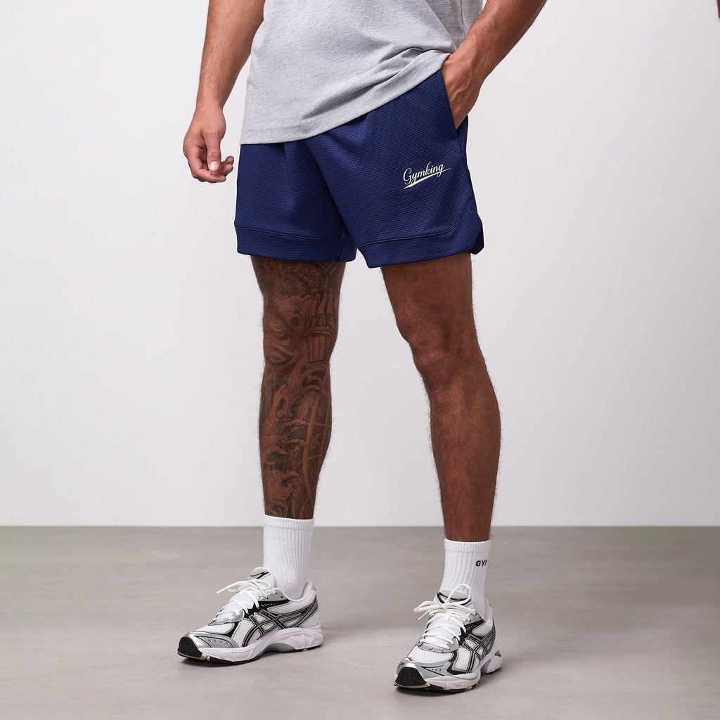 Gym King College Mesh Short - Oxford Blue
